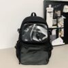 Multi-functional Large Capacity Student Backpack Backpack Canvas Travel Bag Two-piece Set Detachable Crossbody Bag