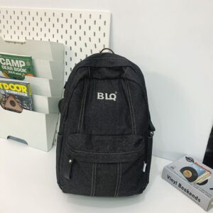 Denim Bag Anti-splashing Multifunctional Sports and Leisure Backpack Used for School Outing