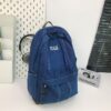 Denim Bag Anti-splashing Multifunctional Sports and Leisure Backpack Used for School Outing