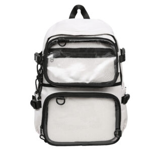 Multi-functional Large Capacity Student Backpack Backpack Canvas Travel Bag Two-piece Set Detachable Crossbody Bag