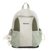 Waterproof Lightweight Backpack Zipper Solid Color Patchwork Design for Daily Commutes Spring Outings Travel Kindergarten Use